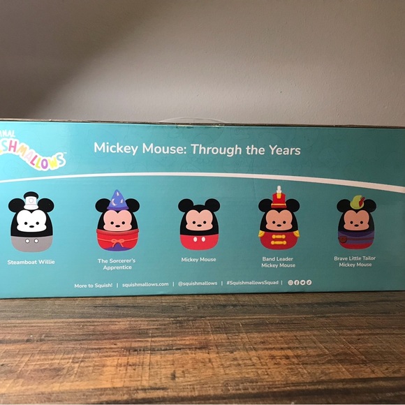 Squishmallow Disney Mickey Mouse Through the Years 4 inch five piece box… - Picture 2 of 2